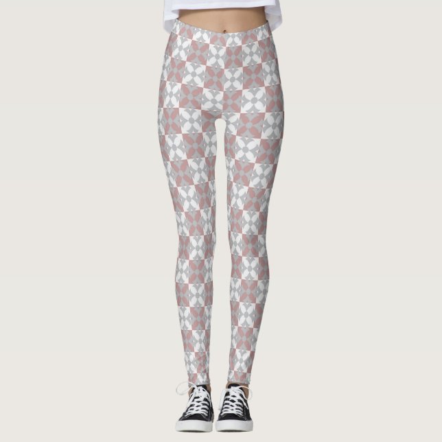 Leggings Piges contrôlées psychédéliques arabes (Devant)
