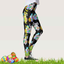 Pignon de PÂQUES Oeuf Lapin Yoga Pantalon Filles f