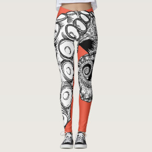 Leggings Pignon de tentacle rose corail