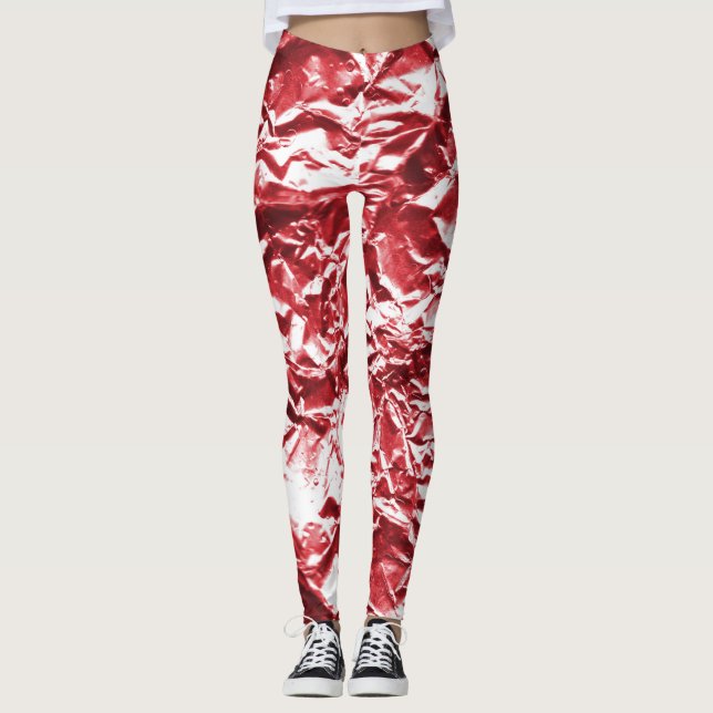 Leggings Pile rouge #1 (Devant)