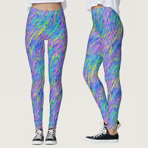 Leggings Pinceau de peinture arc-en-ciel coloré abstrait ar