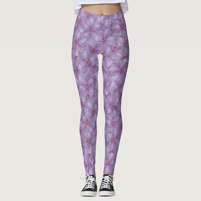 Leggings Pineywoods Geranium Motif sans soudure (Devant)