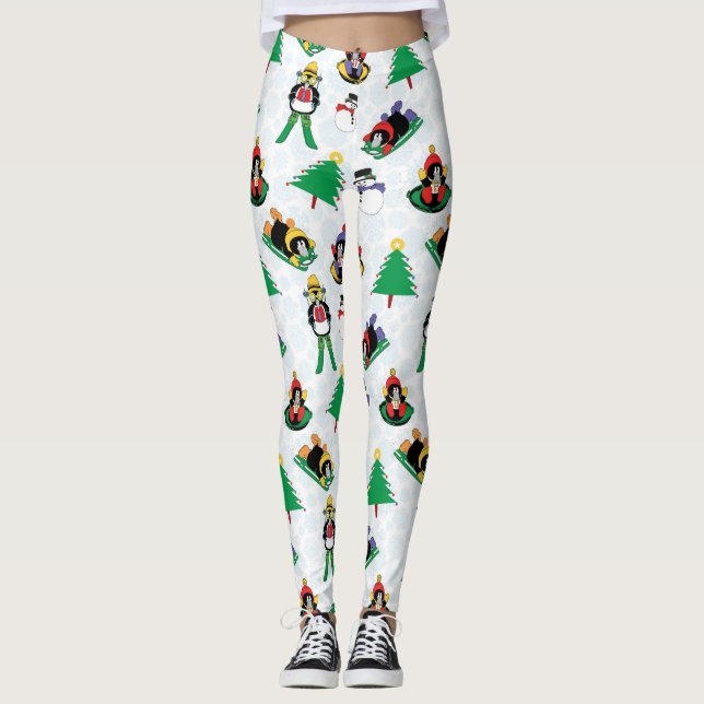 Leggings Pingouin de Noël (Devant)