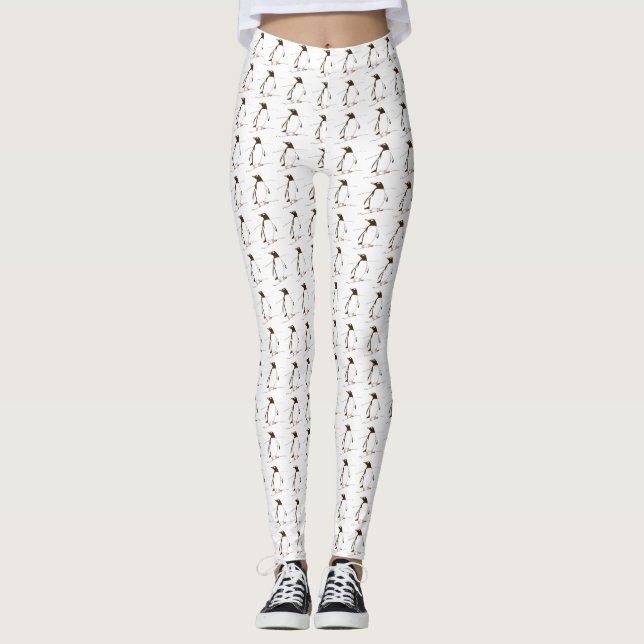 Leggings Pingouin Gentoo noir et blanc (Devant)
