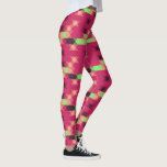 Leggings pink and green geometric<br><div class="desc">pink and green geometric</div>