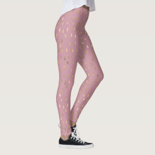 Leggings Pink Gold Raindrop Moderne tendance Yoga