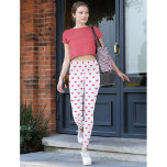 Leggings Pink Love Hearts Motif Yoga Voyage Fashion Party<br><div class="desc">Personnalisé, moderne, cool, mignon, chic, élégant, tendance, respirant, cousu à la main, coeurs rose foncé sur blanc géométrique motifs femmes pleine longueur mode voyage entraînement sport yoga salle de sport course pantalons, qui s'étire pour s'adapter à votre corps, embrasse dans tous les bons endroits, rebondit après le lavage, et ne...</div>