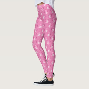 Leggings Pink Marbles Pattern