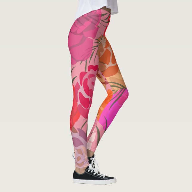Leggings Pink plants (Droite)