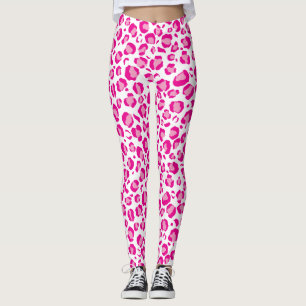 Leggings Pink puma imprimé sur arrière - plan personnalisé