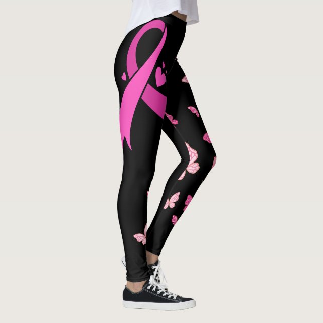 Leggings Pink Ribbon Sensibilisation au cancer du sein (Droite)