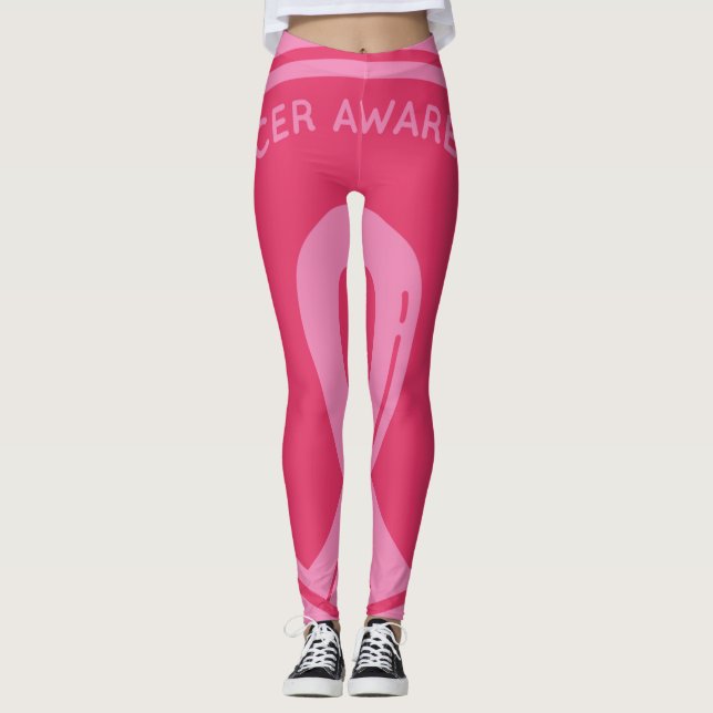 Leggings Pink Ribbon Sensibilisation au cancer du sein (Devant)