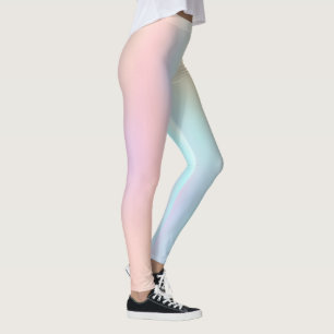 Leggings Pink Sea Green Pastel Ombre