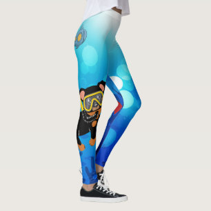 Leggings Pinscher miniature (Pin de minute) sous la mer