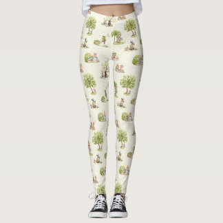 Leggings Pique-nique d'animaux vintage fantaisistes