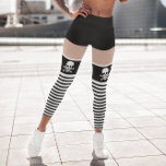 Leggings Pirate Noir Blanc Crâne Crossbones Nouveauté Amusa<br><div class="desc">Pirate Black White Skull Crossbones Novelty Fun Novelty Fun Motif rayé sur tout imprimé leggings de mode de Ricaso</div>
