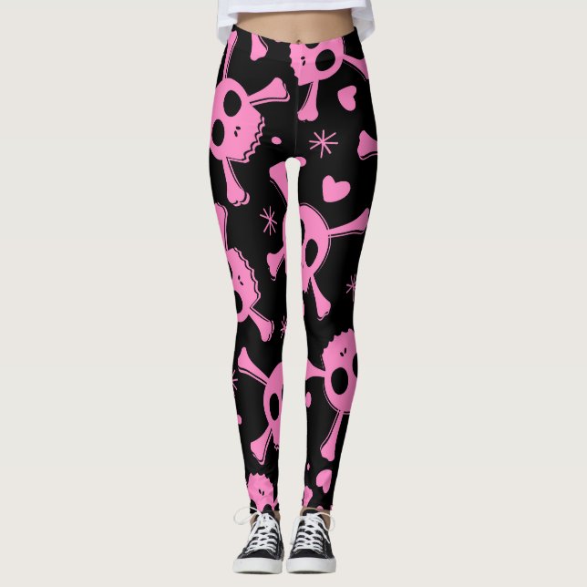 Leggings Pirate Skull : Girlish Hearts Motif (Devant)