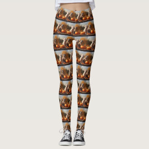 Leggings Pitbull Chiot Automne Citrouille de plaisir