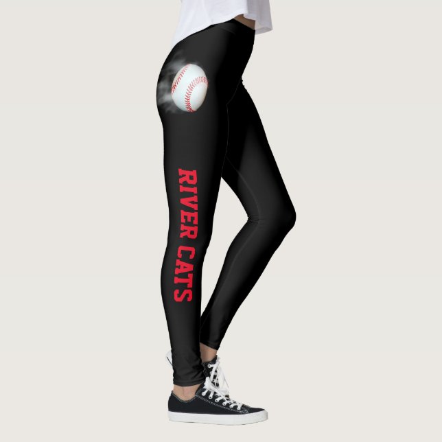 Leggings Pitch The Ball Baseball Editable Personnalisé (Droite)