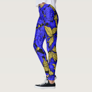 Leggings Pivoines Bleues