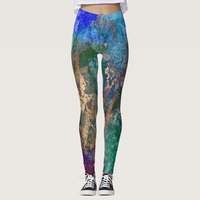 Leggings PixDezines Galaxie Abstraite / Énergie cosmique (Devant)