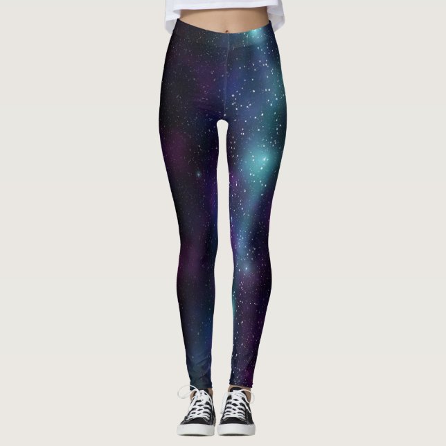 Leggings PixDezines Galaxy / Énergie cosmique (Devant)