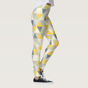 Leggings PixDezines géométrique/jaune/gris