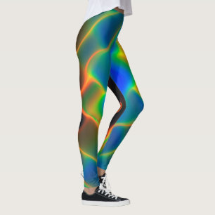 Leggings PixDezines Techno Dance/Lumières Néon