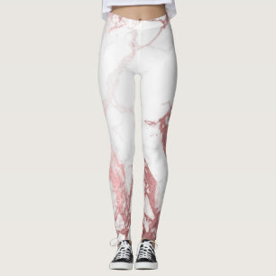 Leggings PixDezines Veines rosées et dorées/dalles de marbr