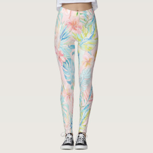 Leggings PixDezines Vintage Lush H2 Hawaï Feuillage Floral