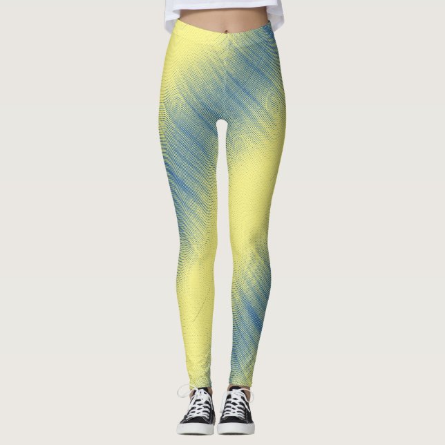 Leggings Pixel motif 01.B.bw.S Jaune BG (Devant)