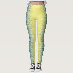 Leggings Pixel motif 01.B.bw.Yellow BG