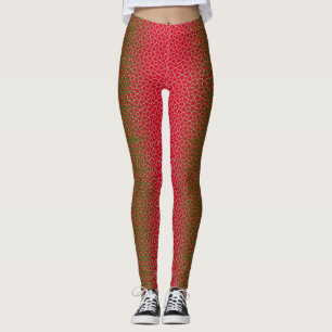 Leggings Pixel motif 01.GRN.bw Rouge BG