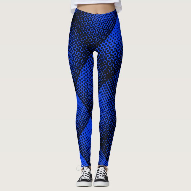 Leggings Pixel Motif 08.B.wC bleu BG (Devant)