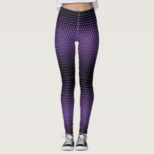 Leggings Pixel Motif 09.B.w. BG pourpre