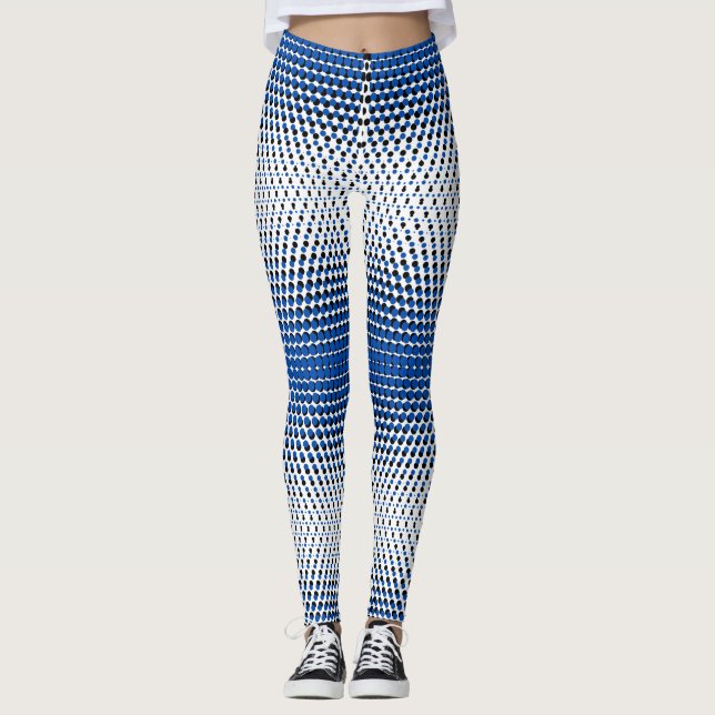 Leggings Pixel Motif 09.BBLK.w Blanc BG (Devant)