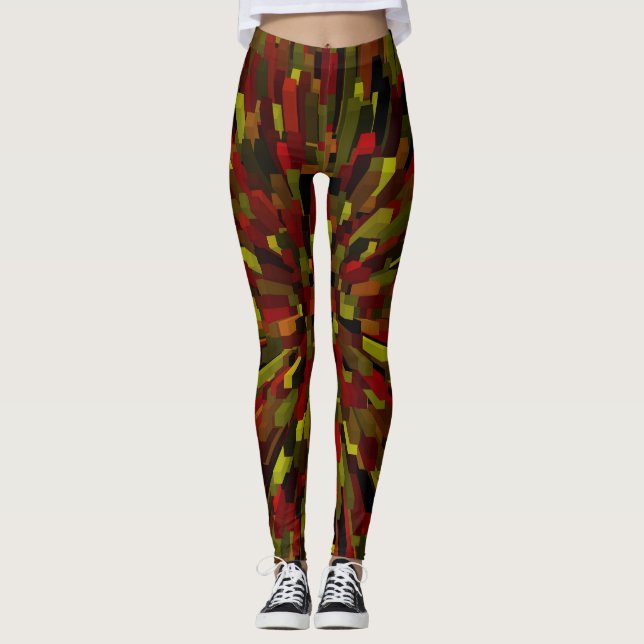 Leggings Pixels Abstraits (Devant)