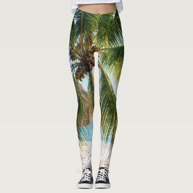 Leggings Plage des Caraïbes Bliss #1 #wall #art (Devant)