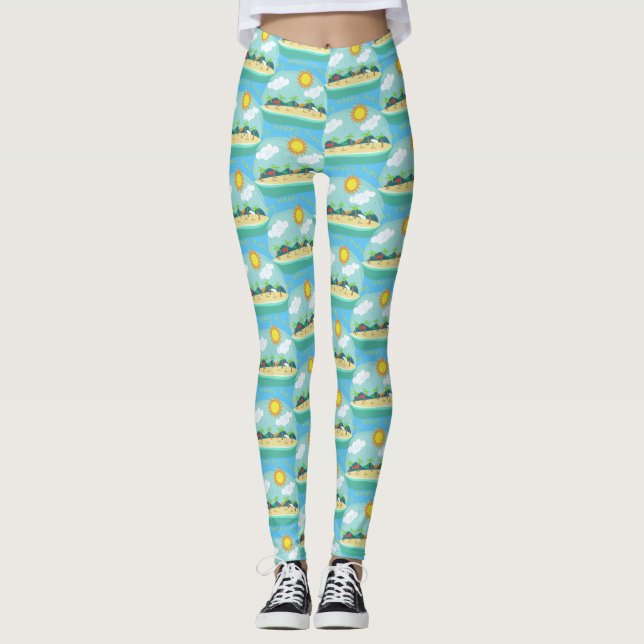 Leggings Plage Happy Place Thunder_Cove (Devant)