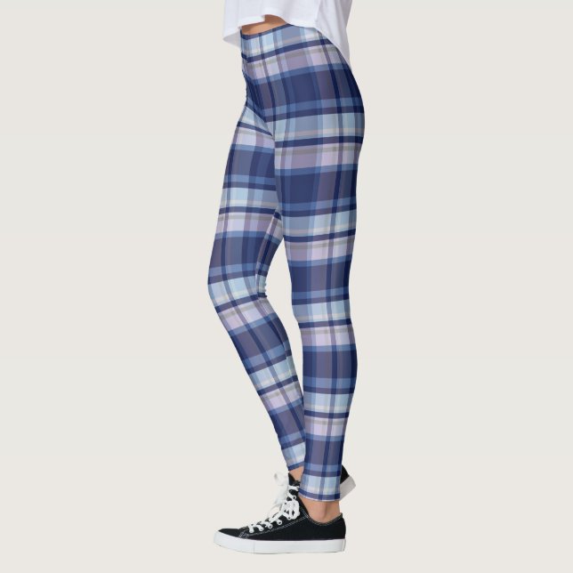 Leggings Plaid bleu (Gauche)