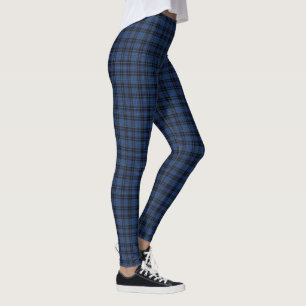 Leggings Plaid bleu et noir de clergé écossais de tartan