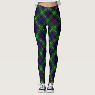 Leggings plaid bleu vert de tartan du sud