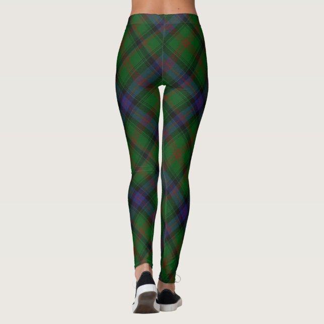 Leggings Plaid bleu vert tartan Park (Dos)