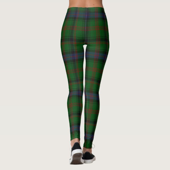 Leggings Plaid bleu vert tartan Park (Dos)