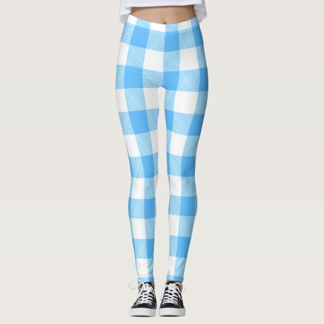 Leggings Plaid ciel d'été Slow-Living (Devant)