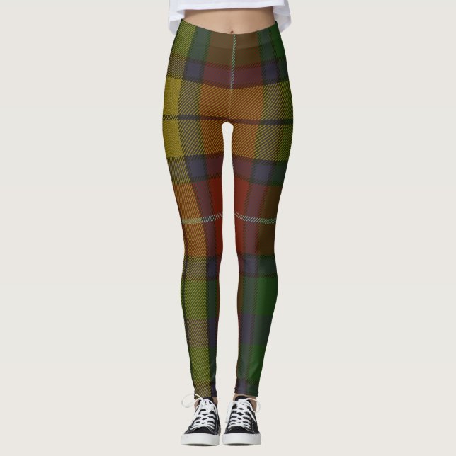 Leggings Plaid de clan de tartan de Buchanan (Devant)