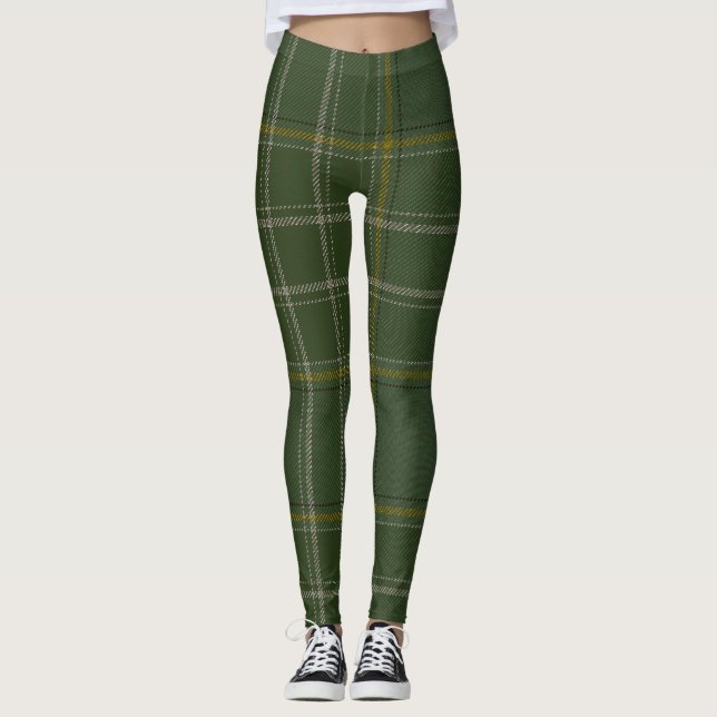 Leggings Plaid de clan de tartan de Currie (Devant)