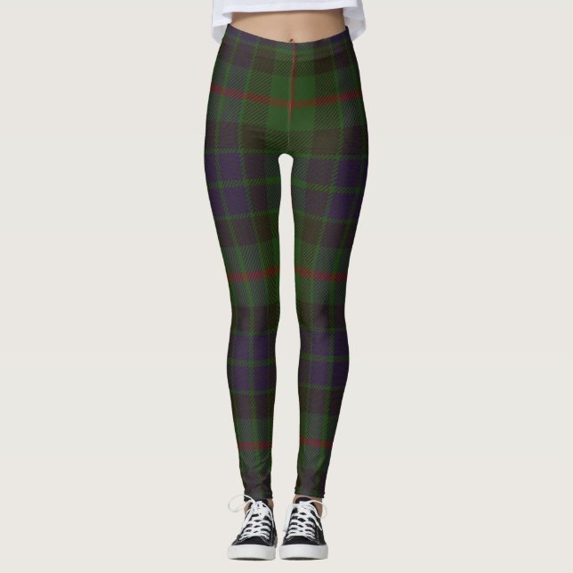 Leggings Plaid de clan de tartan de Gunn (Devant)