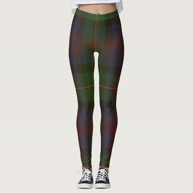 Leggings Plaid de clan de tartan de Logan (Devant)