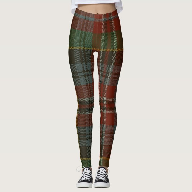 Leggings Plaid de clan de tartan de MacPherson (Devant)